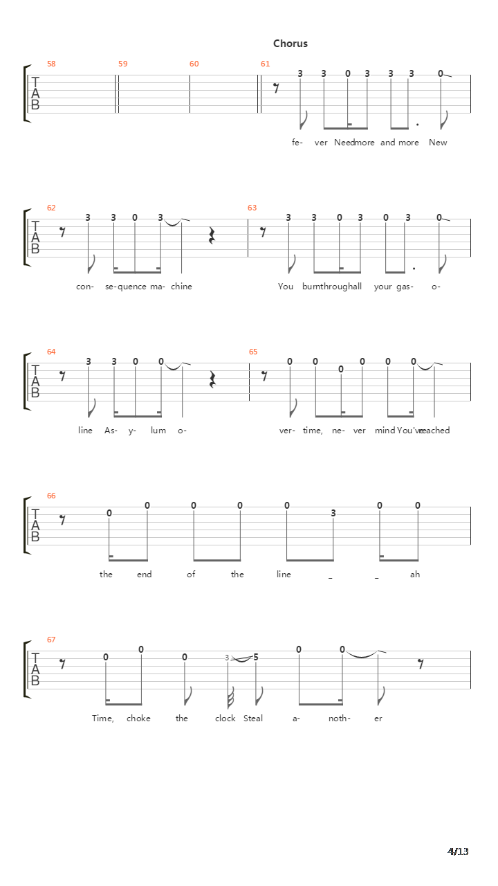 The End Of The Line吉他谱