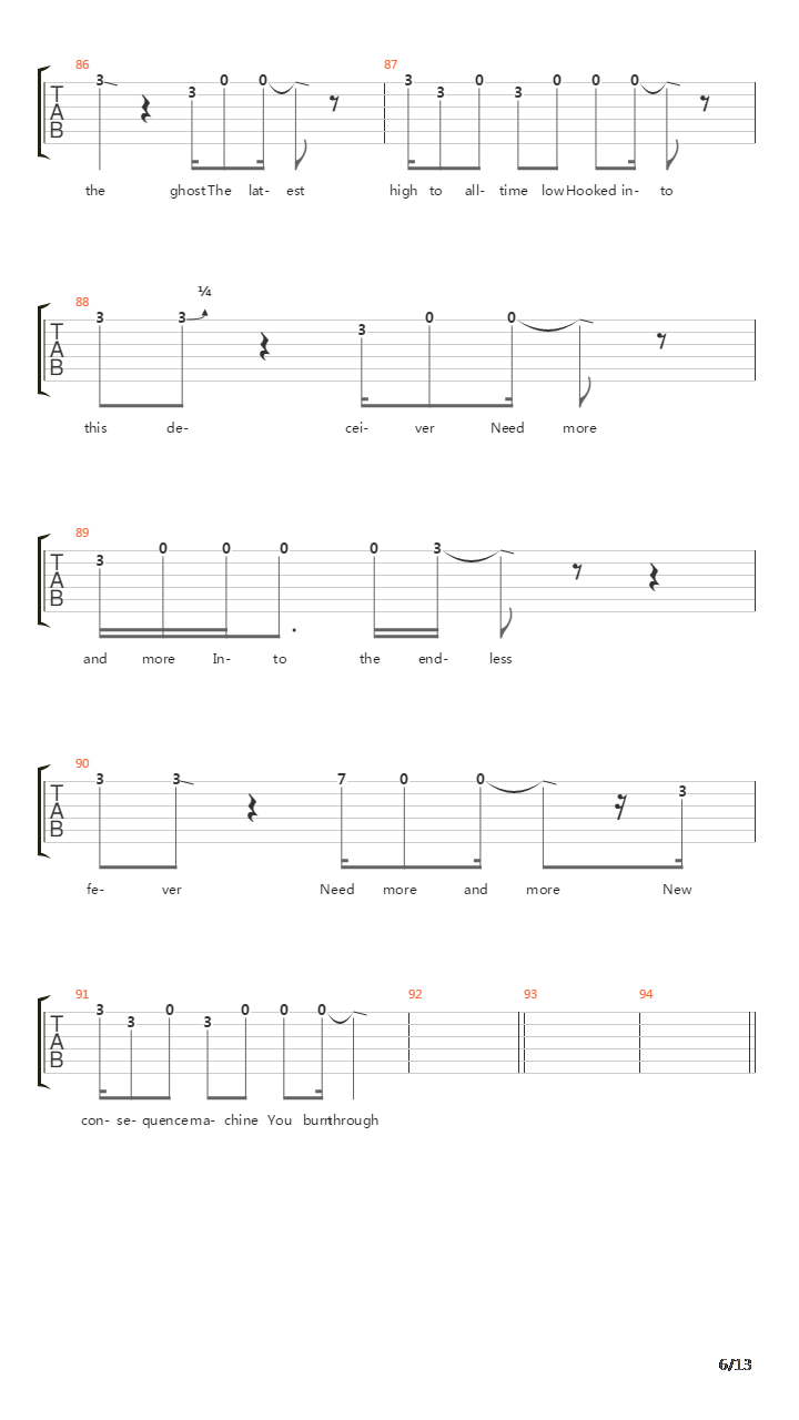 The End Of The Line吉他谱