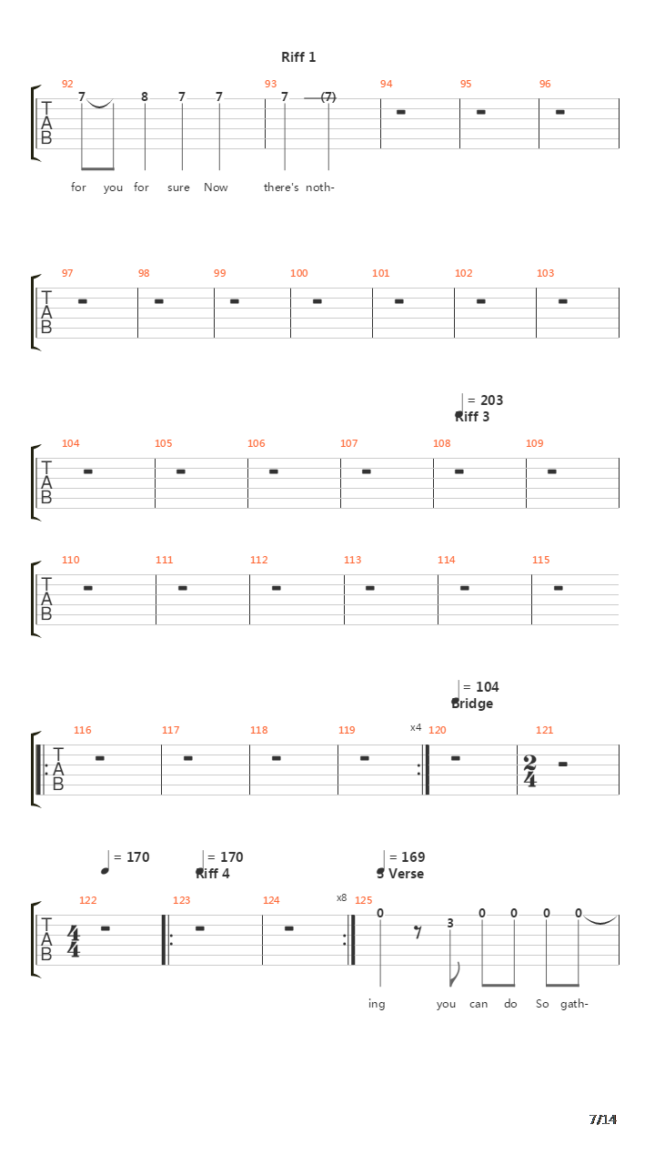 The Four Horsemen吉他谱