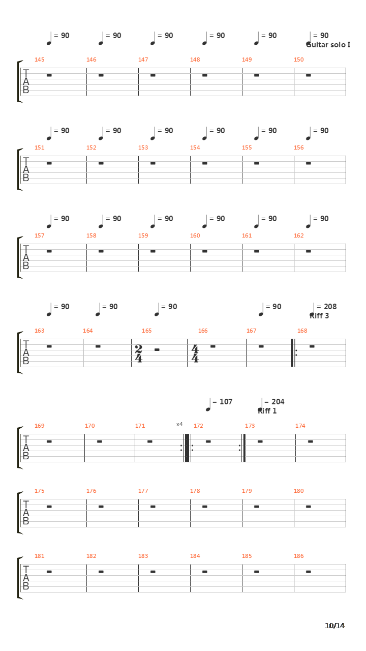 The Four Horsemen吉他谱