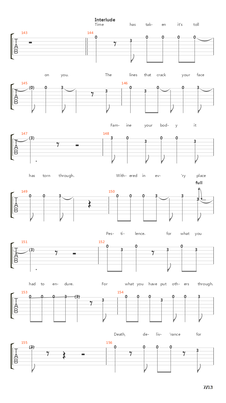 The Four Horsemen吉他谱