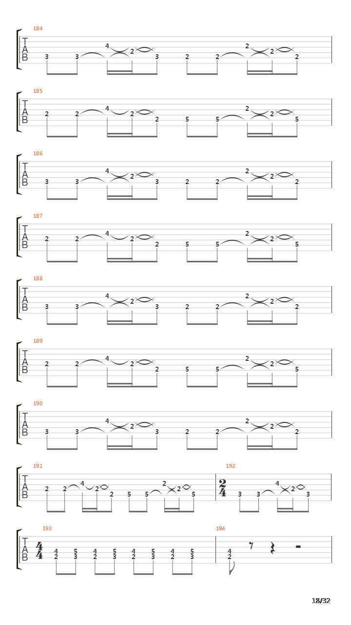 The Four Horsemen吉他谱