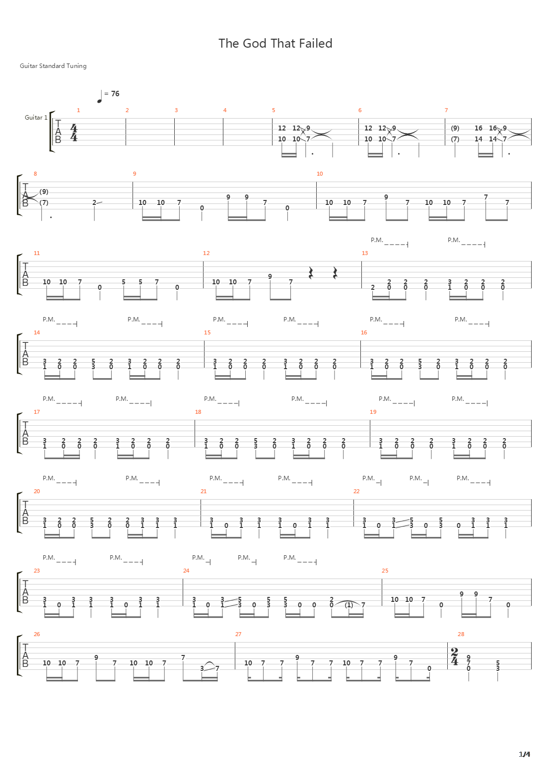 The God That Failed吉他谱