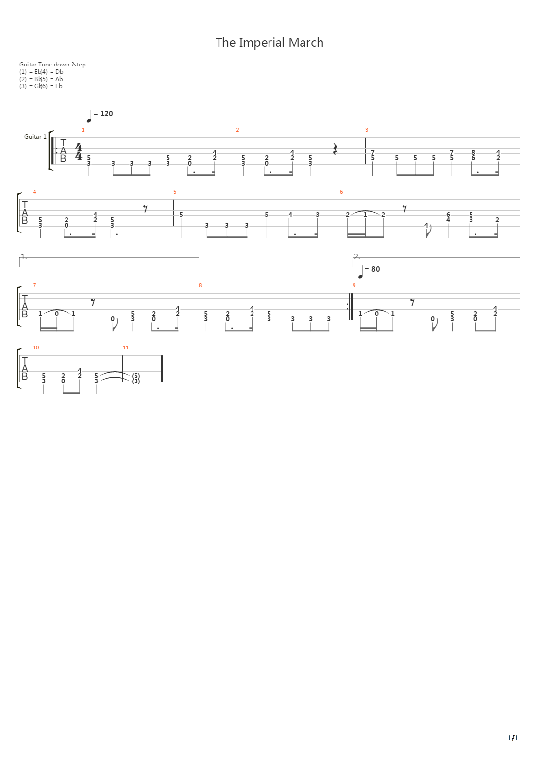 The Imperial March吉他谱