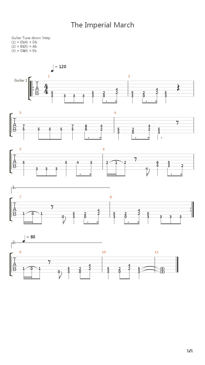 The Imperial March吉他谱