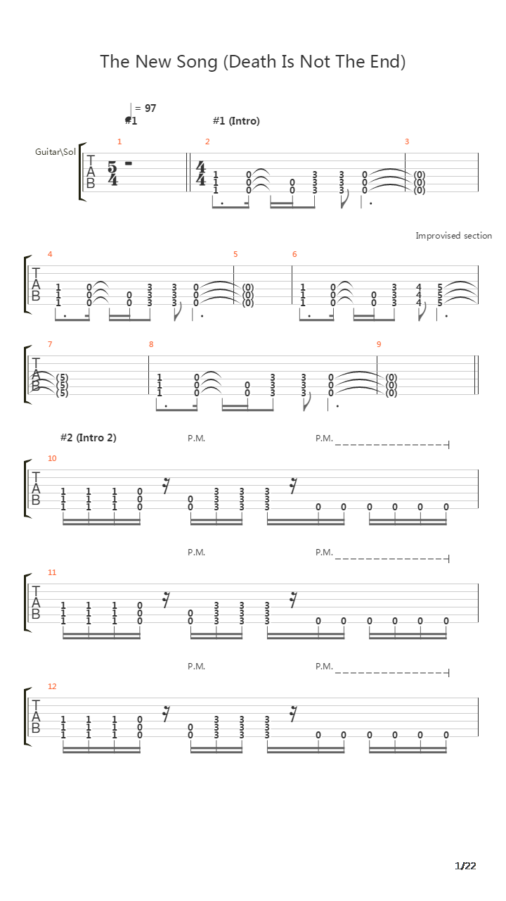 The New Song吉他谱