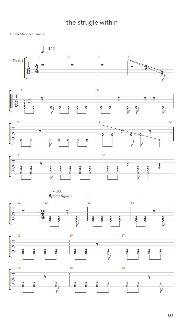 The Struggle Within吉他谱