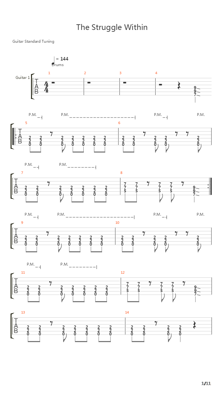 The Struggle Within吉他谱