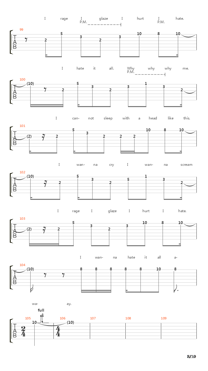 The Unnamed Feeling吉他谱