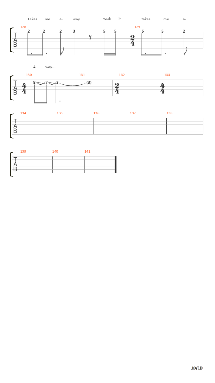 The Unnamed Feeling吉他谱