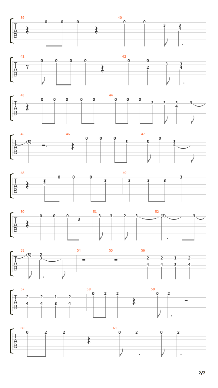 Through The Never吉他谱