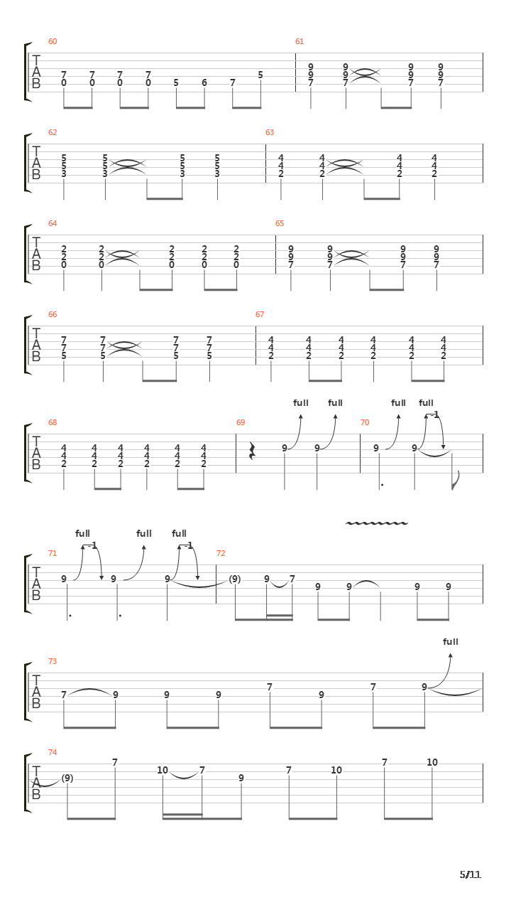 Too Late Too Late吉他谱