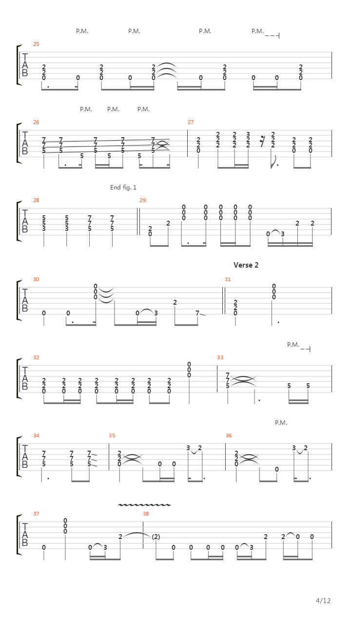 Turn The Page吉他谱