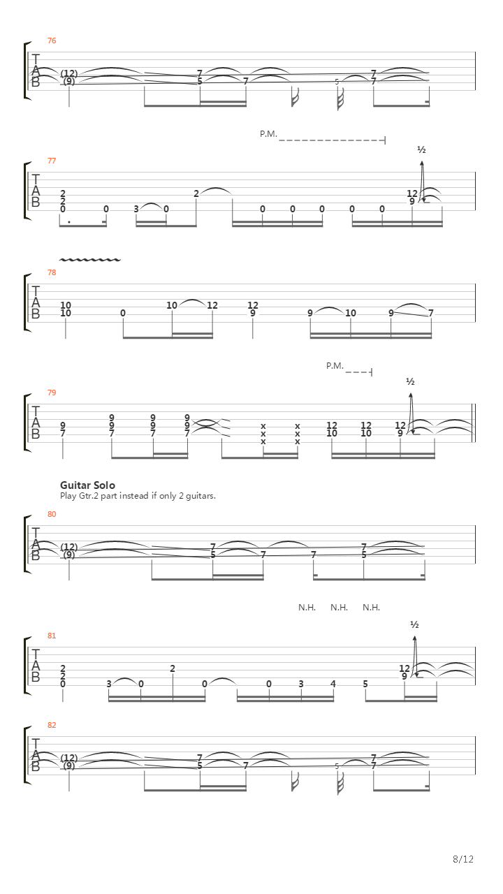 Turn The Page吉他谱