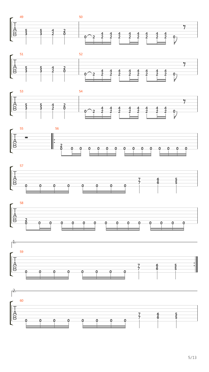 Whiplash吉他谱