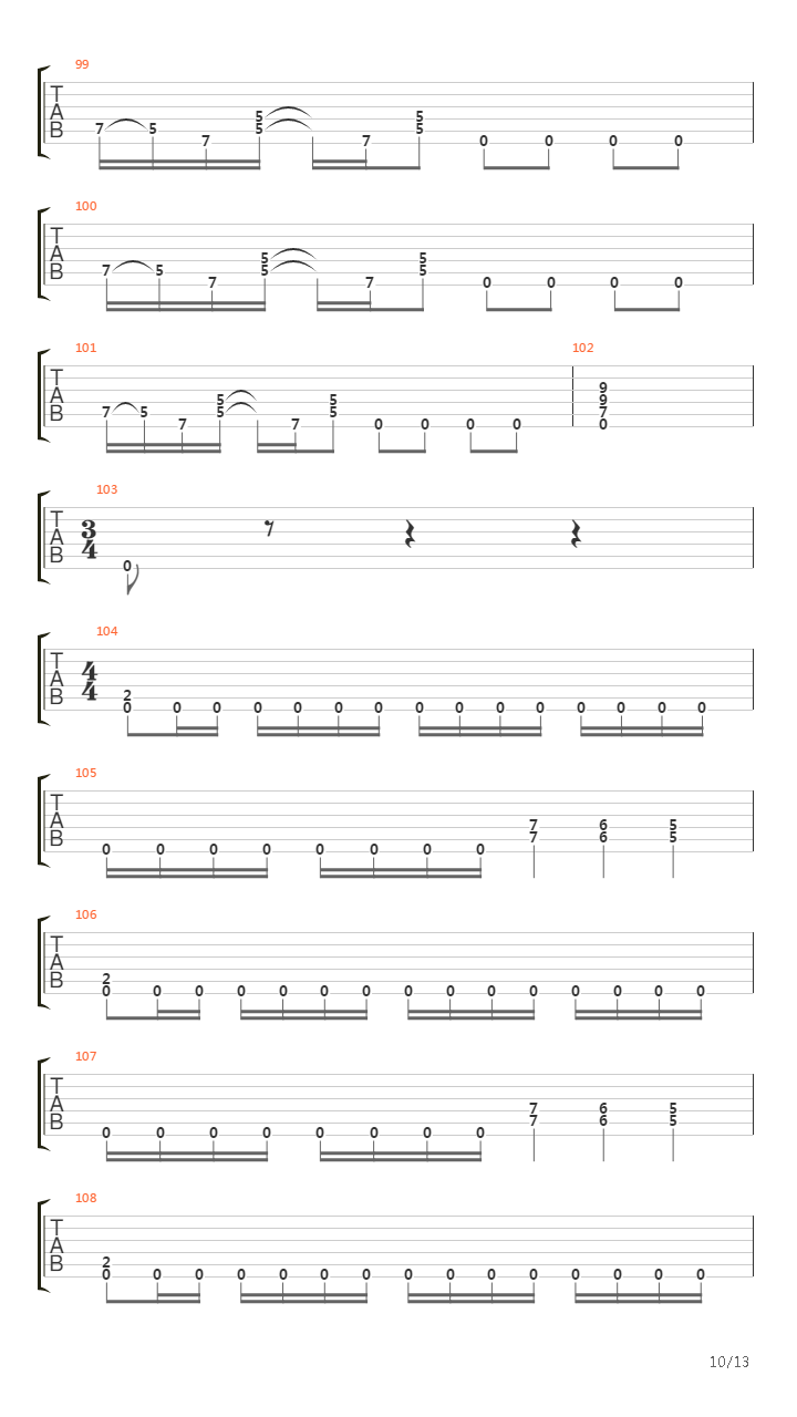 Whiplash吉他谱