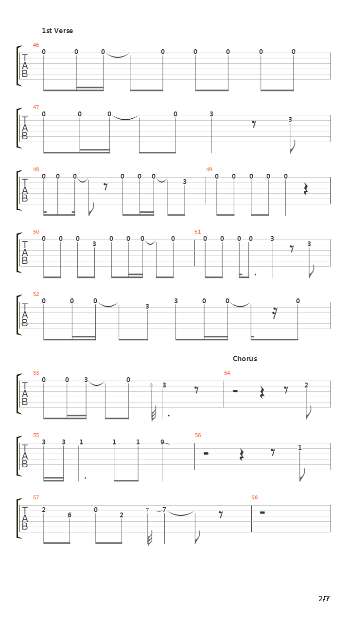 Whiplash吉他谱