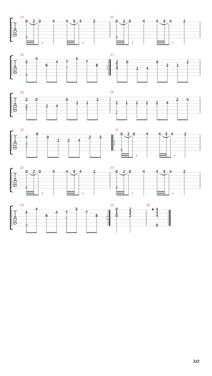 12 Fantasias Para 2 Guitarras 11 Mordente吉他谱