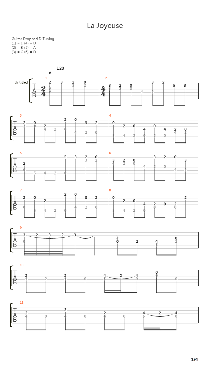 La Joyeuse Pieces de Clavecin吉他谱