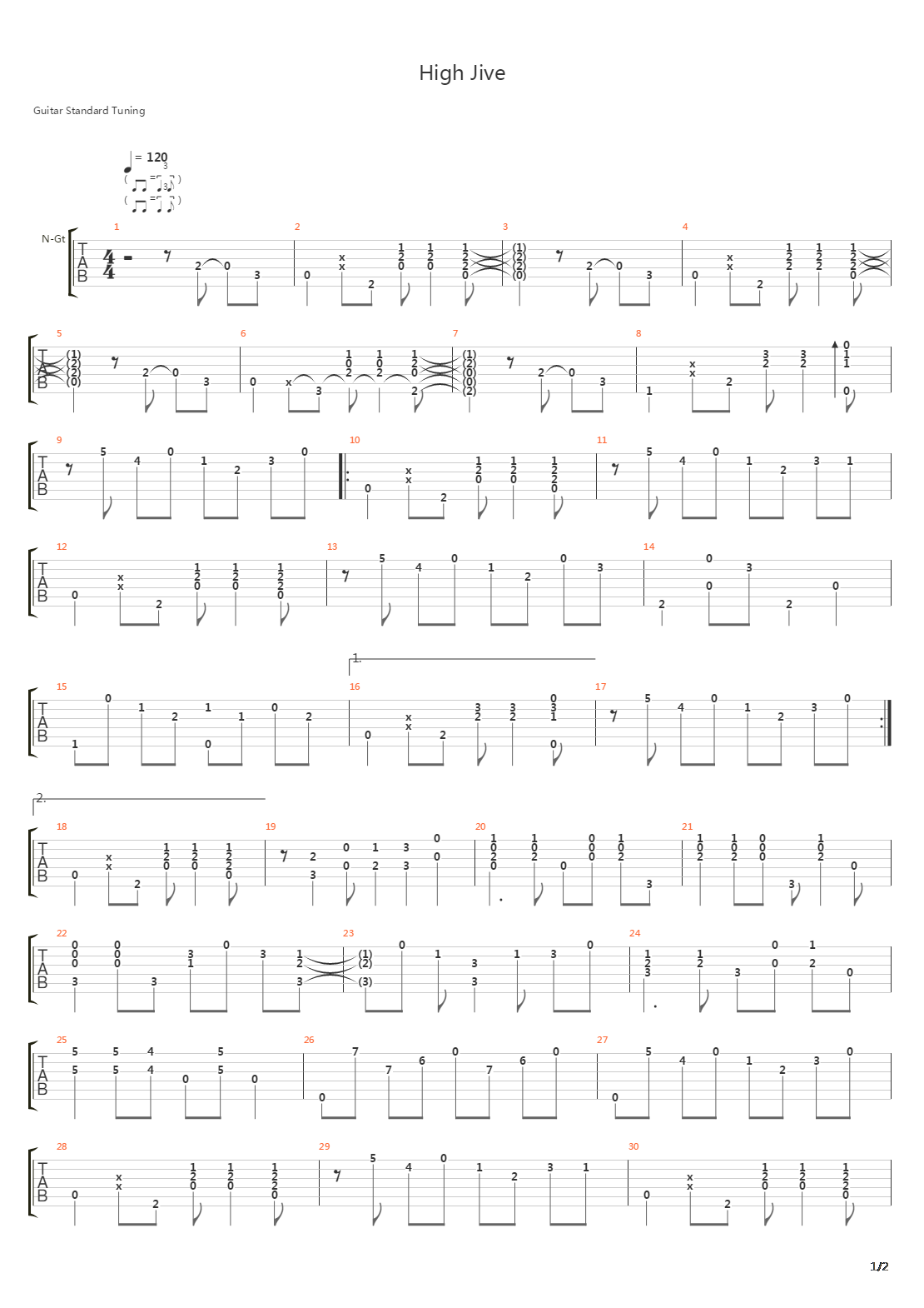 High Jive吉他谱