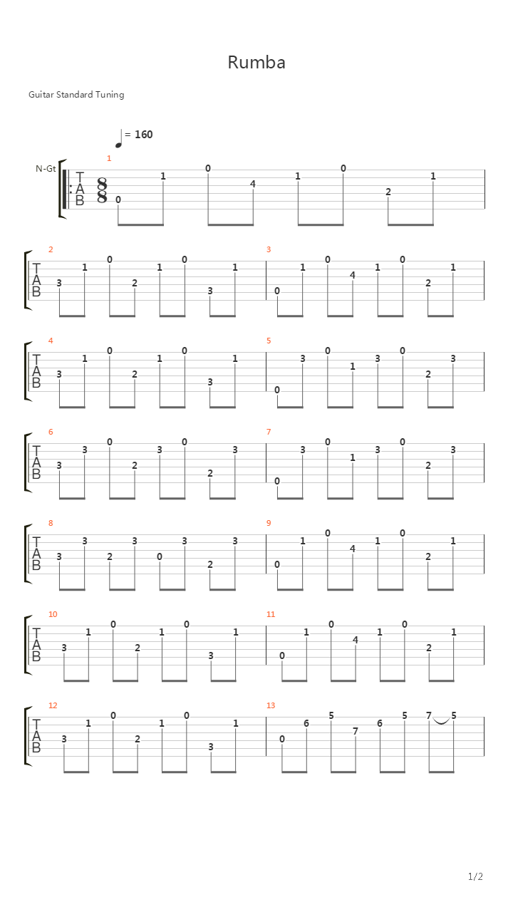 Rumba吉他谱