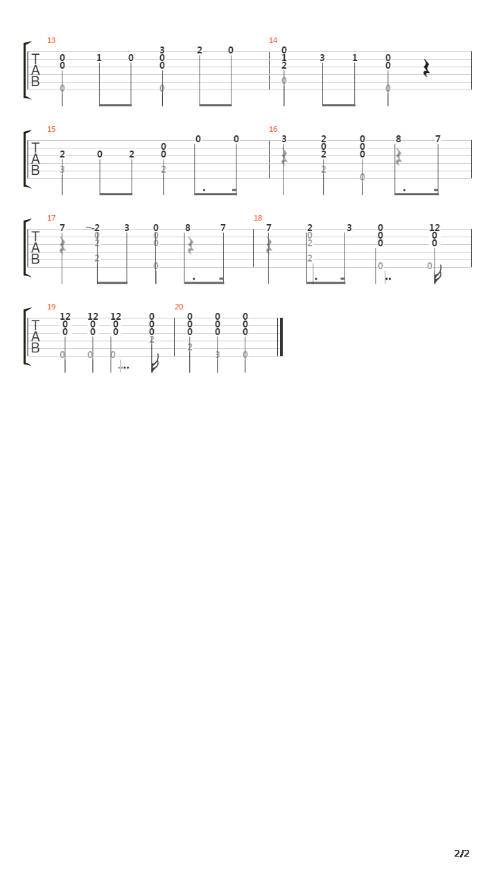 Opus 13 No 7 Adagio吉他谱