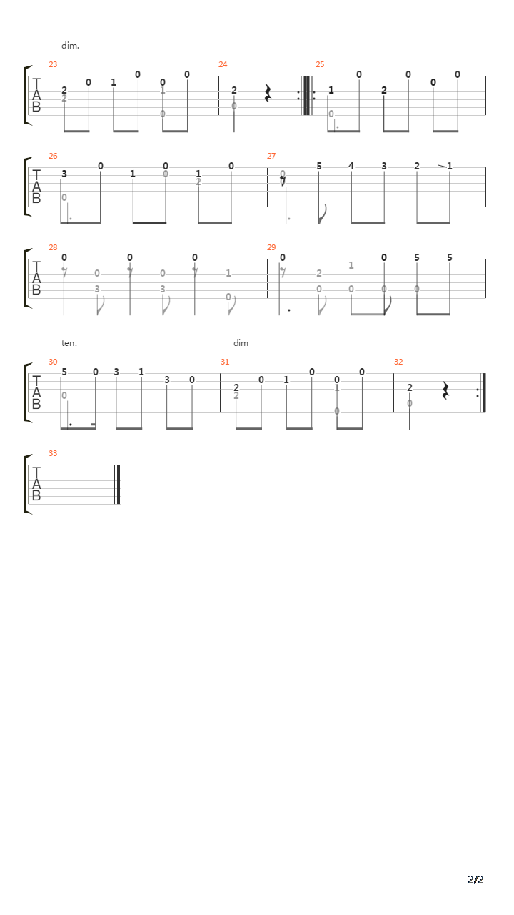 Opus 13 No 7 Romanze and Variation吉他谱