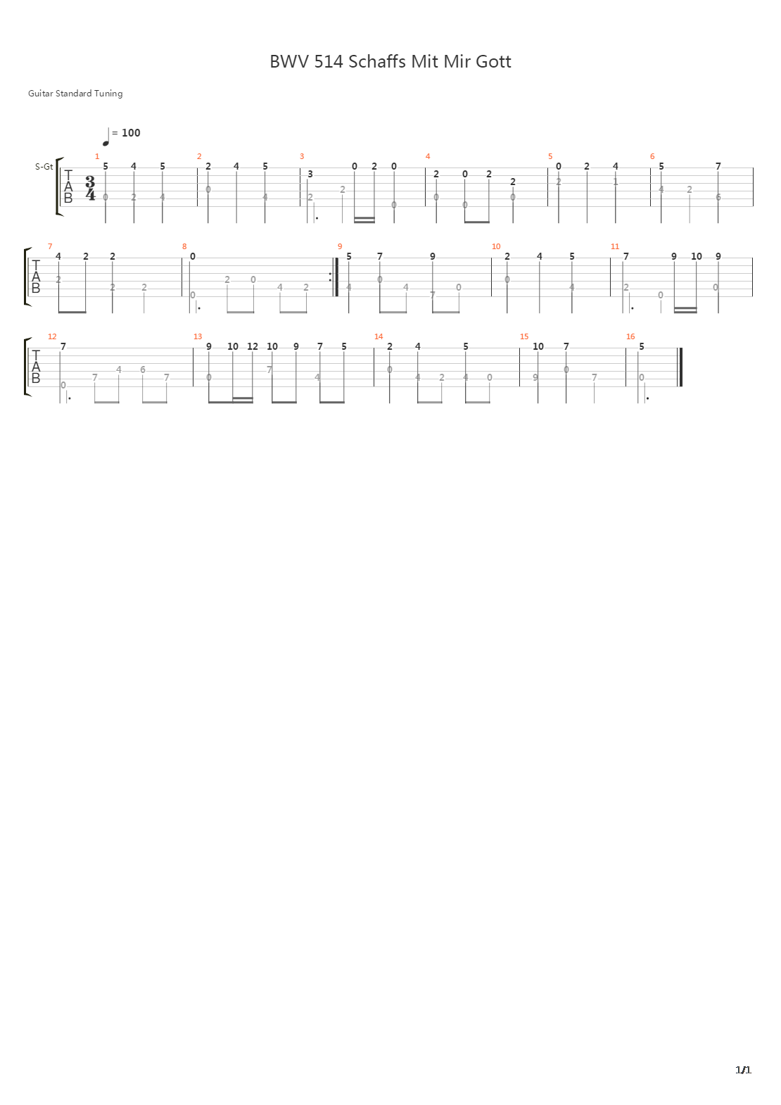 BWV 514 Schaffs Mit Mir Gott吉他谱(gtp谱)_Johann Sebastian Bach(巴赫)