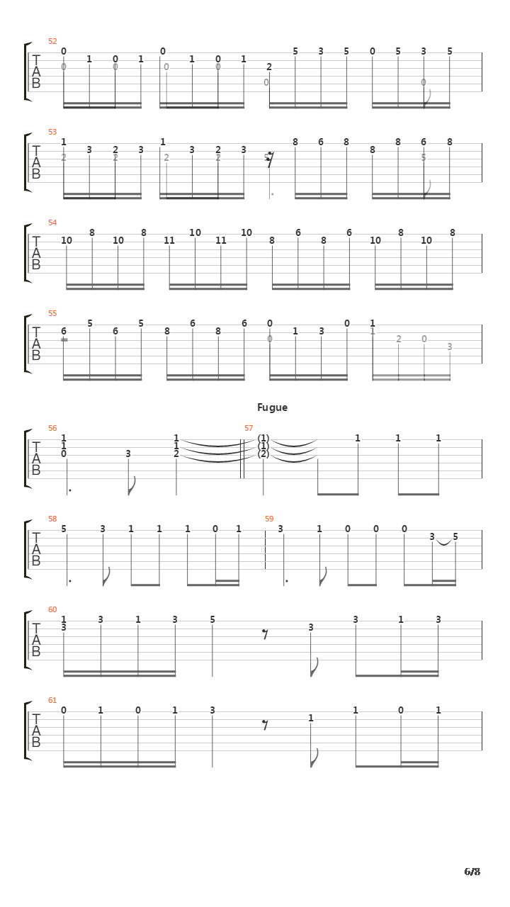 BWV 553 Prelude and Fugue吉他谱