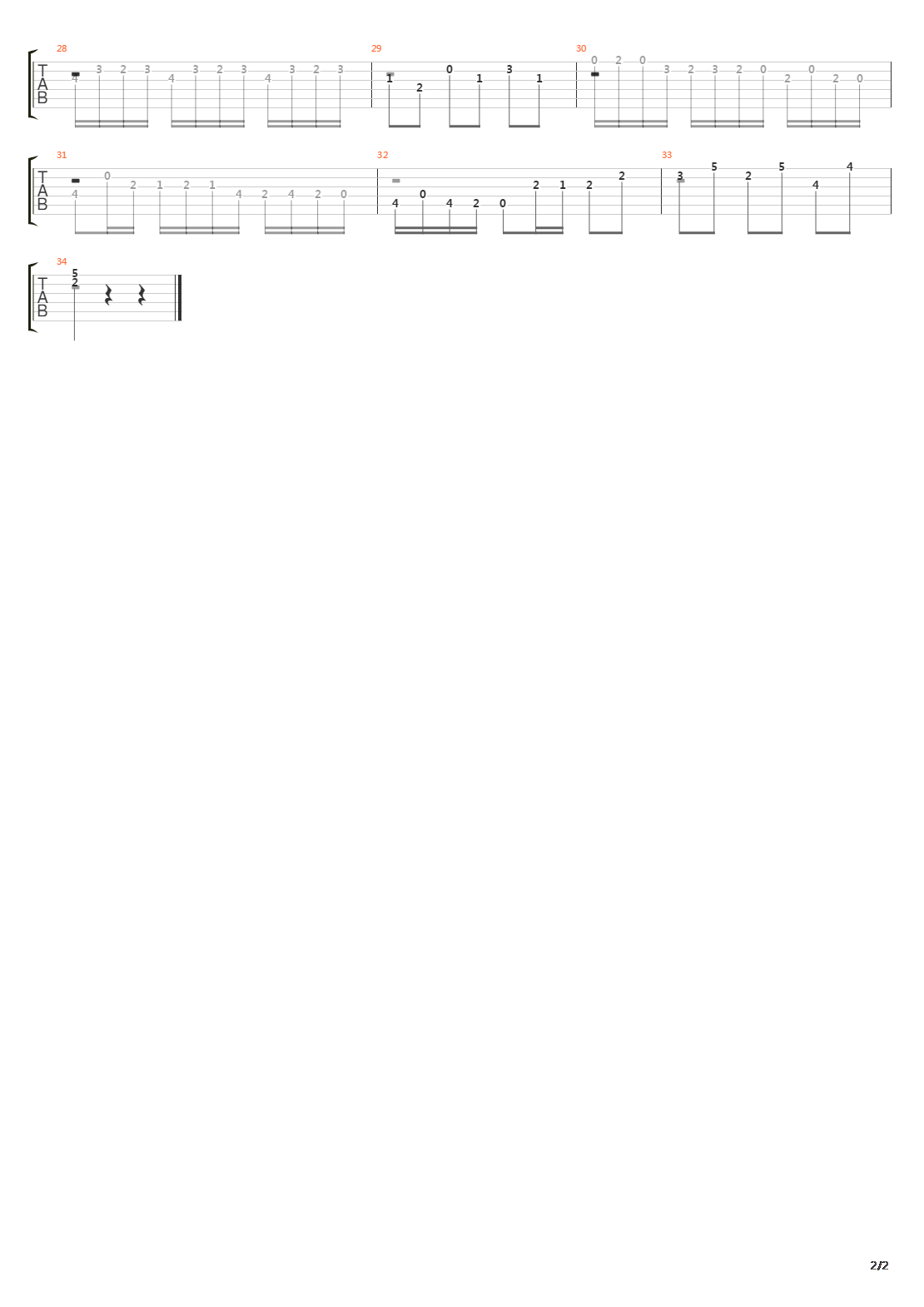 Bwv 779 Two Part Invention No 8吉他谱