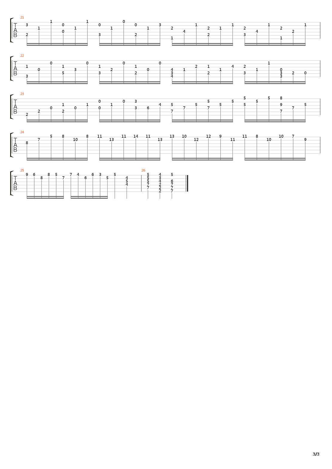 BWV 851 Prelude No 6吉他谱