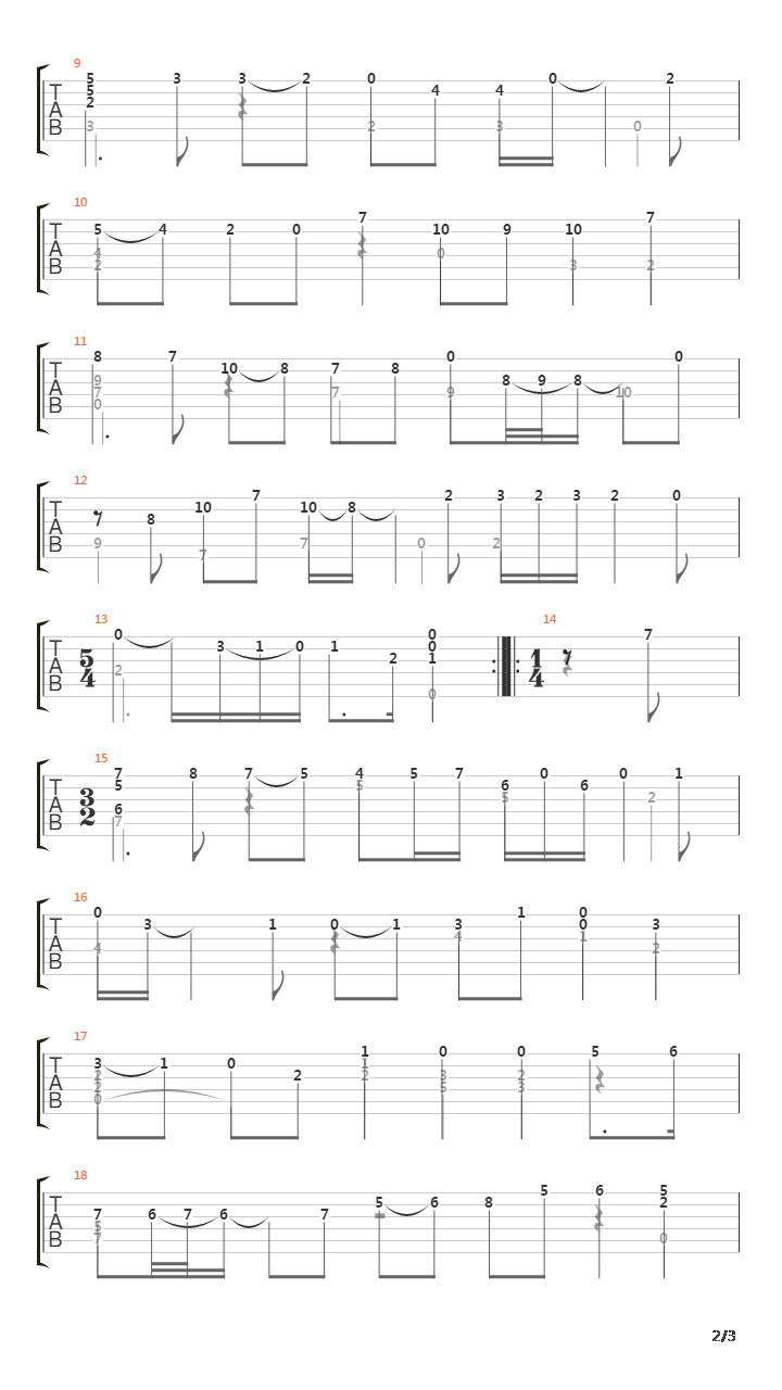 BWV 995 3 Courante吉他谱
