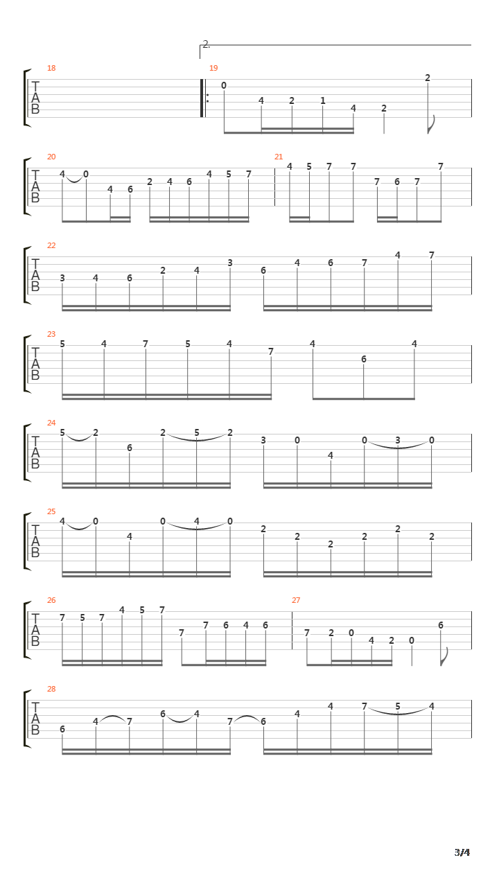 BWV 1006 Gigue From Partita No 3吉他谱