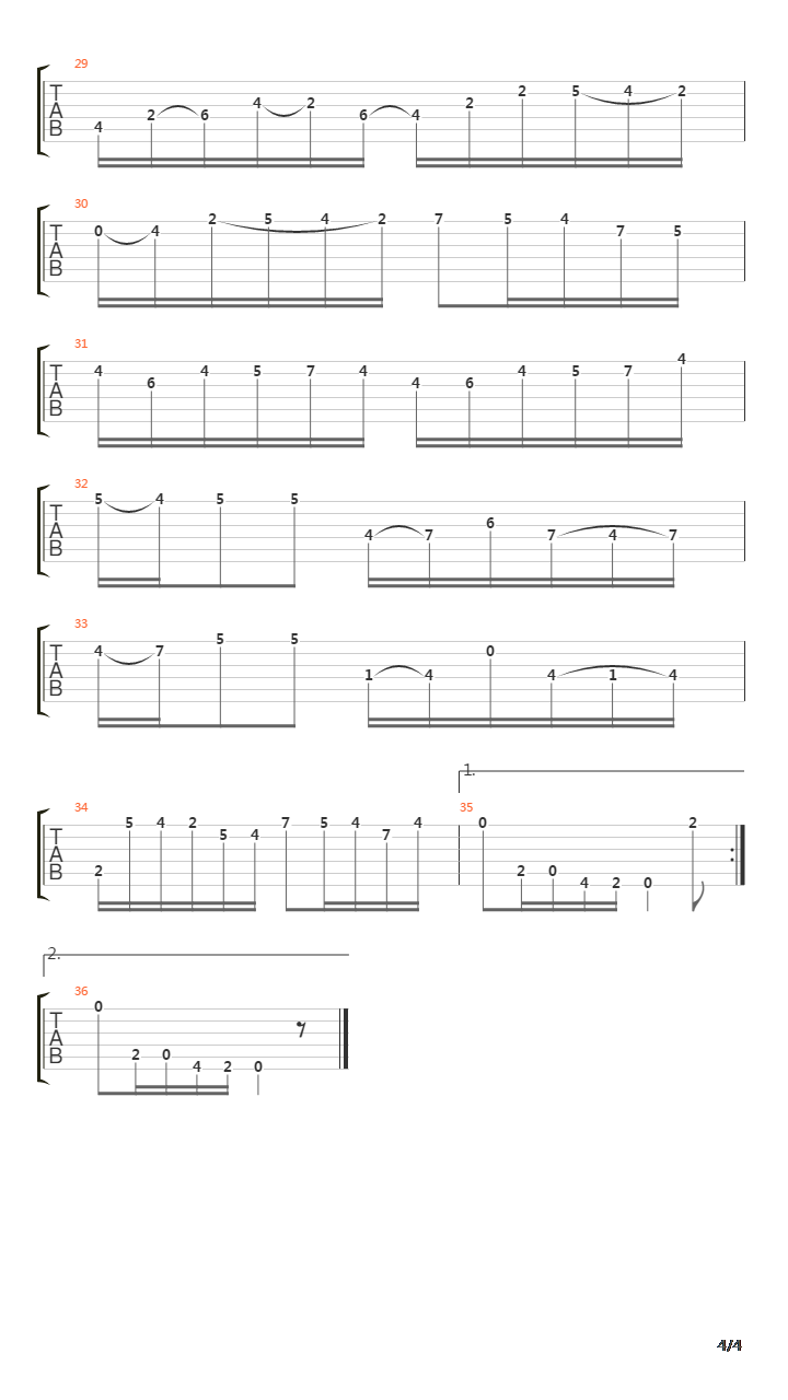BWV 1006 Gigue From Partita No 3吉他谱