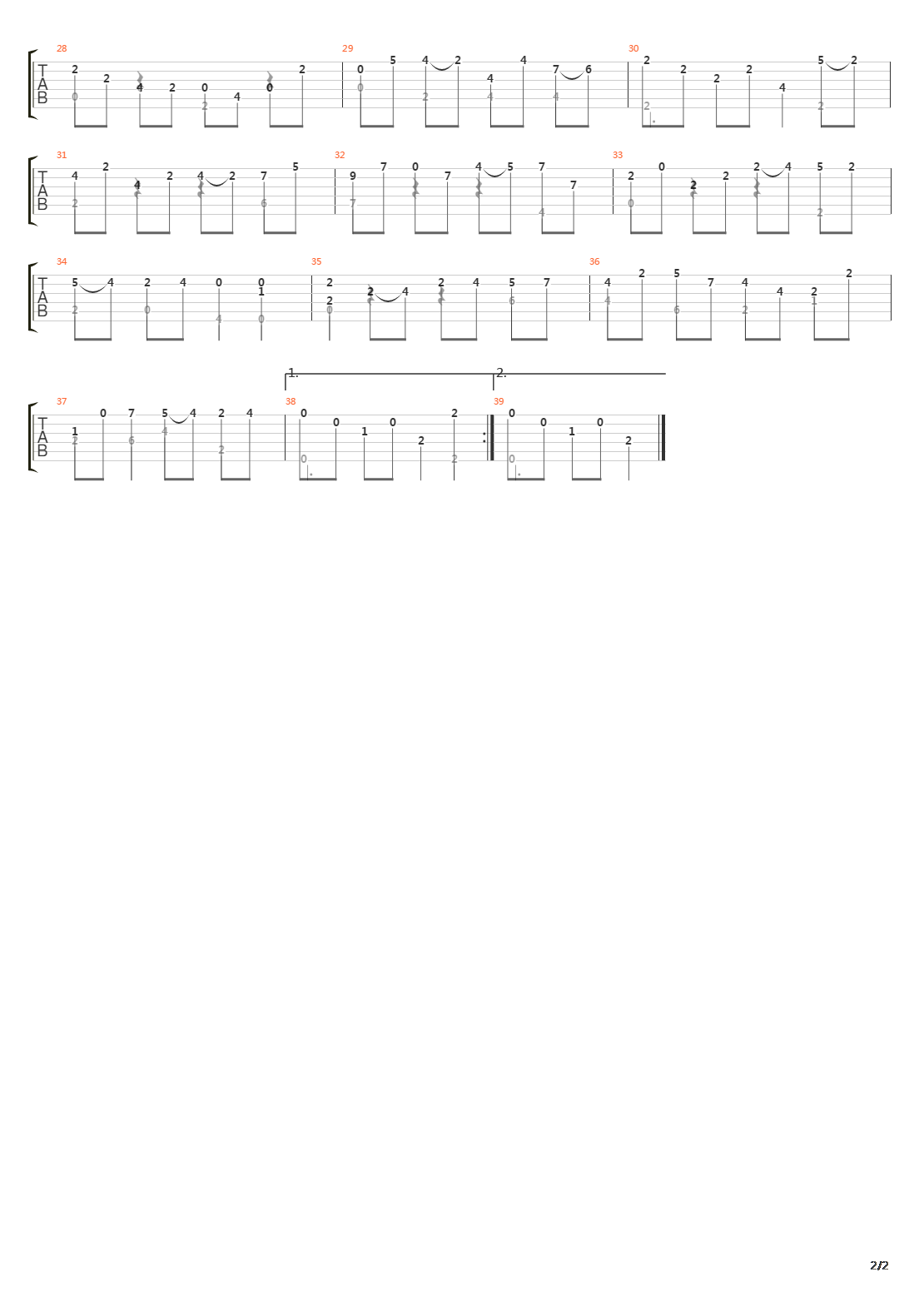 BWV 1006a Bourree吉他谱