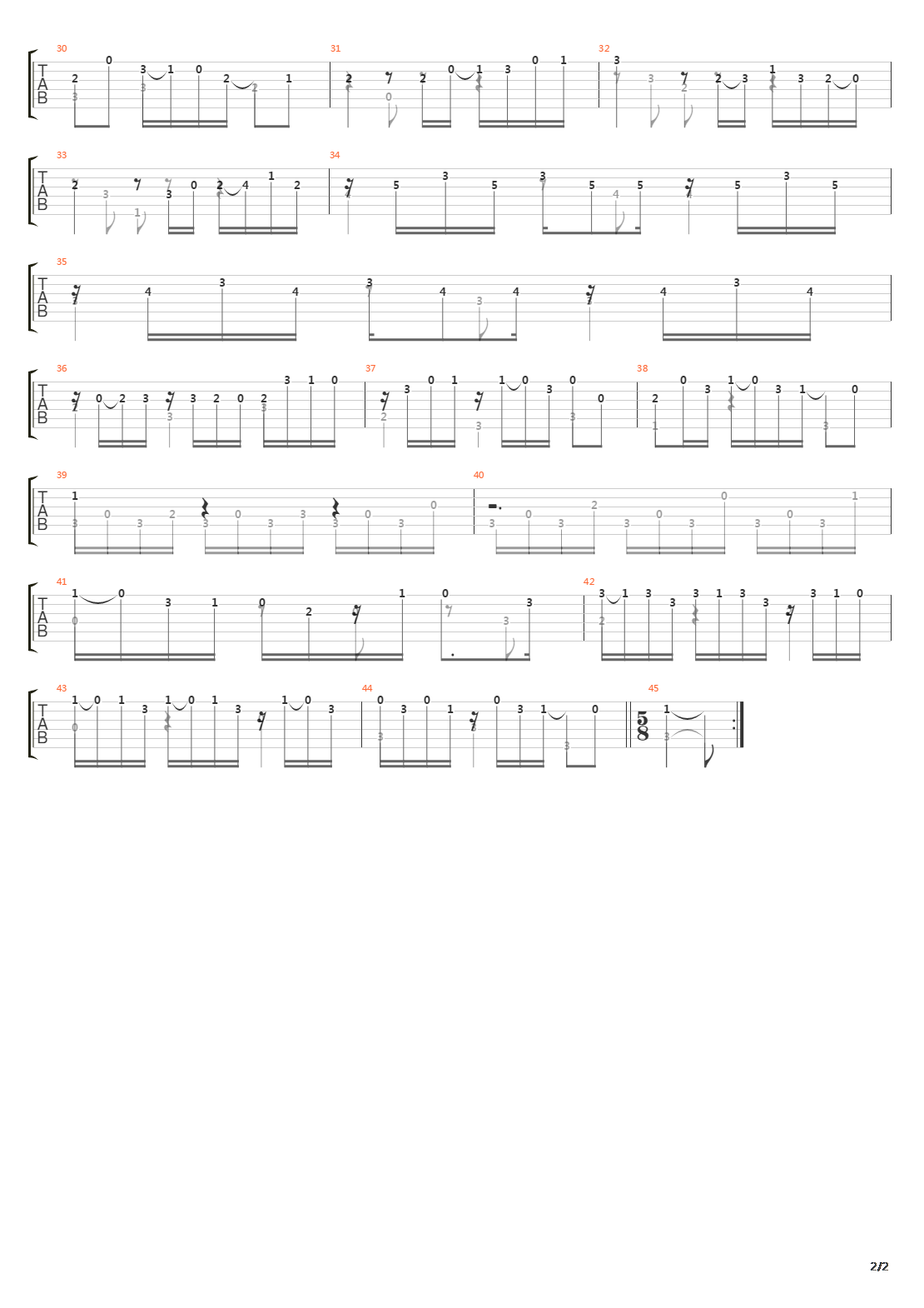 BWV 1007 Courante吉他谱