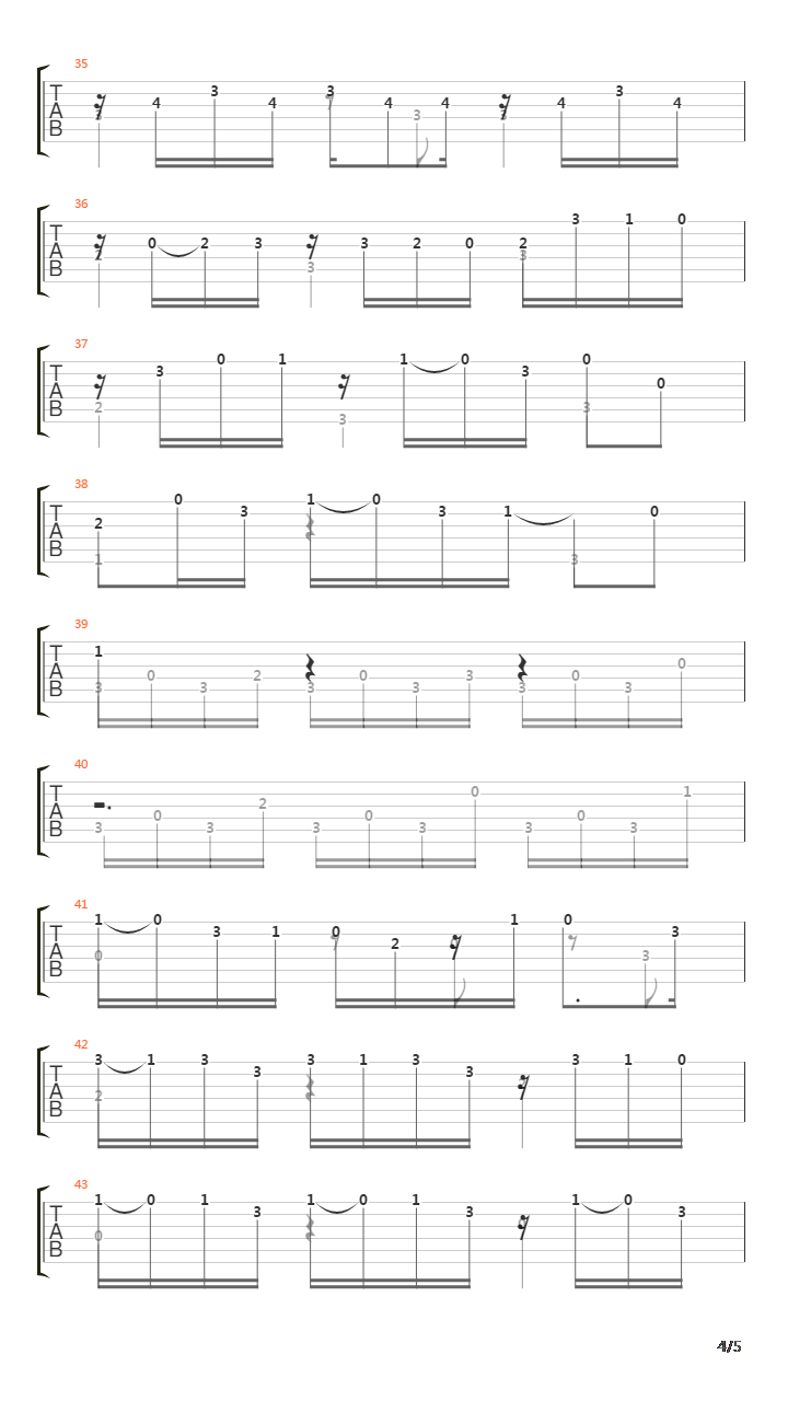 BWV 1007 Courante吉他谱