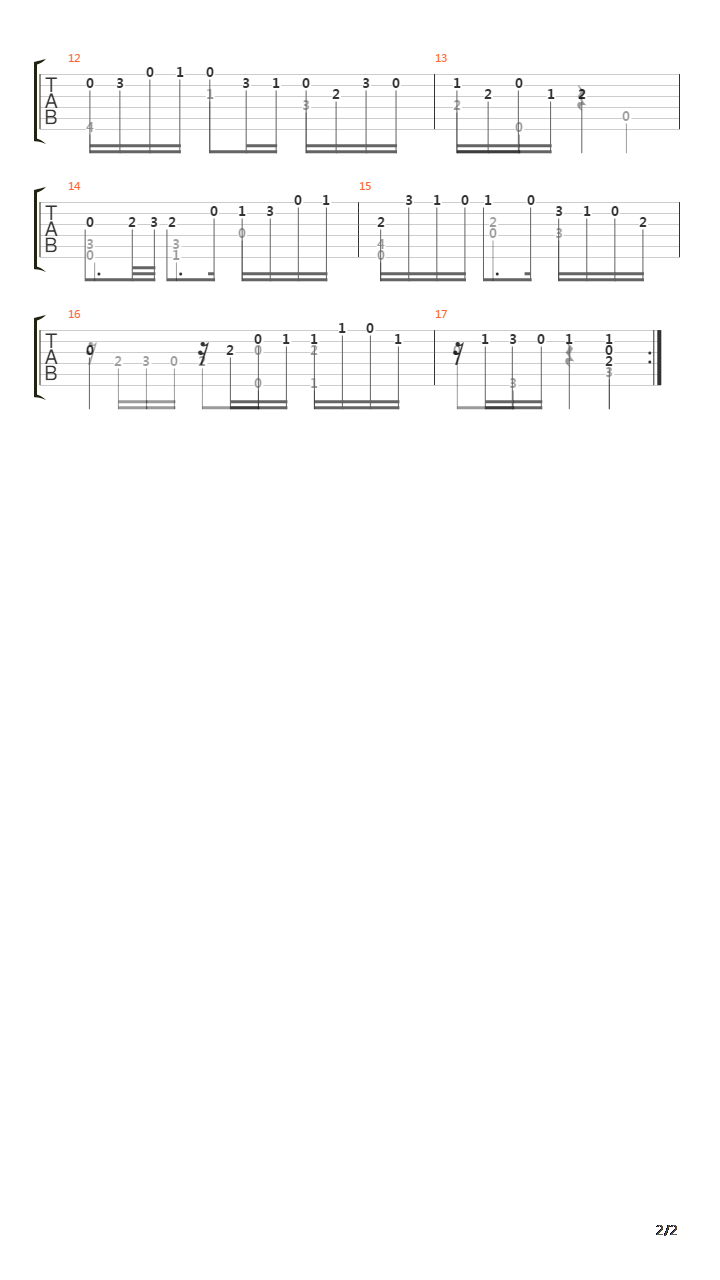 BWV 1007 Sarabande吉他谱