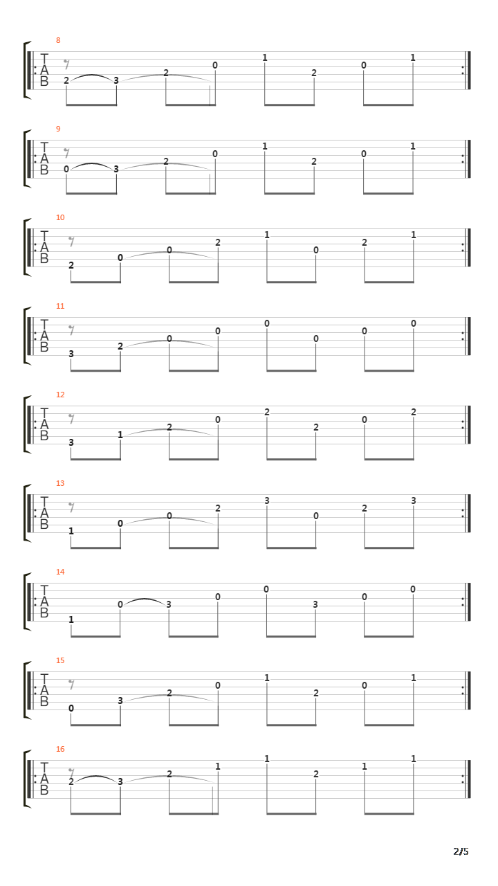 BWV846 Prelude in C吉他谱