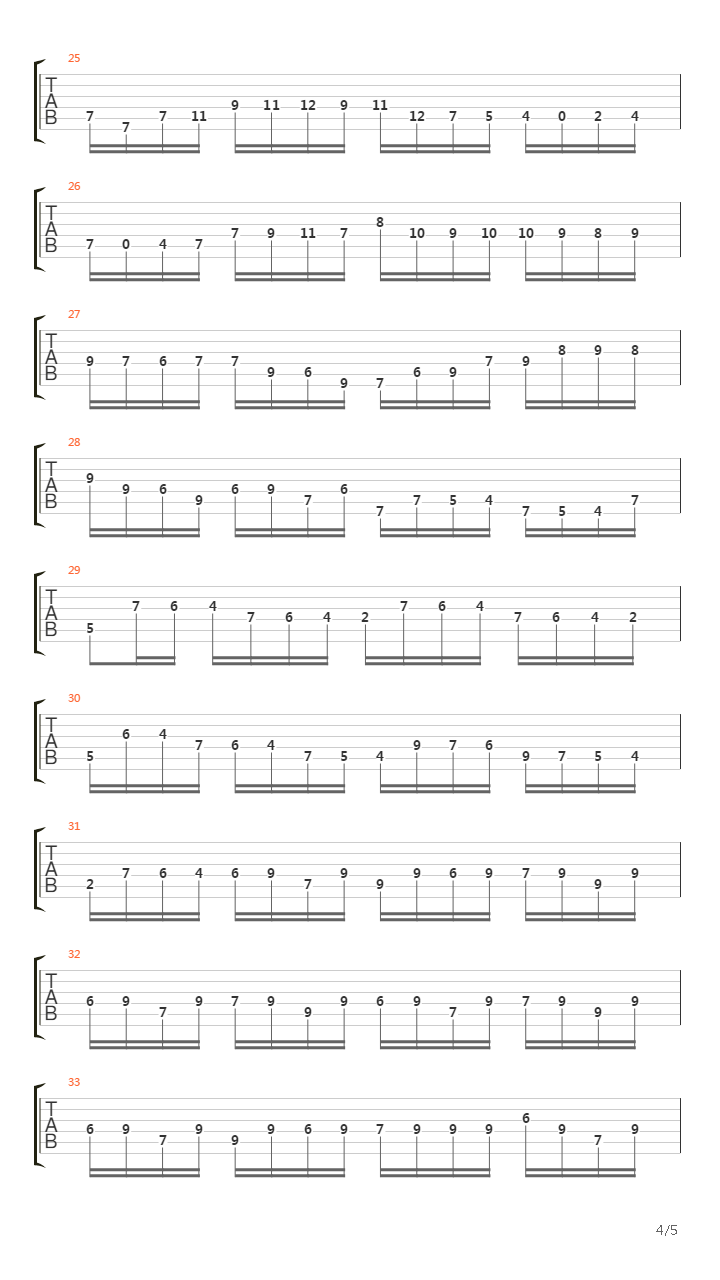 Cello Suite No 1 - Prelude吉他谱