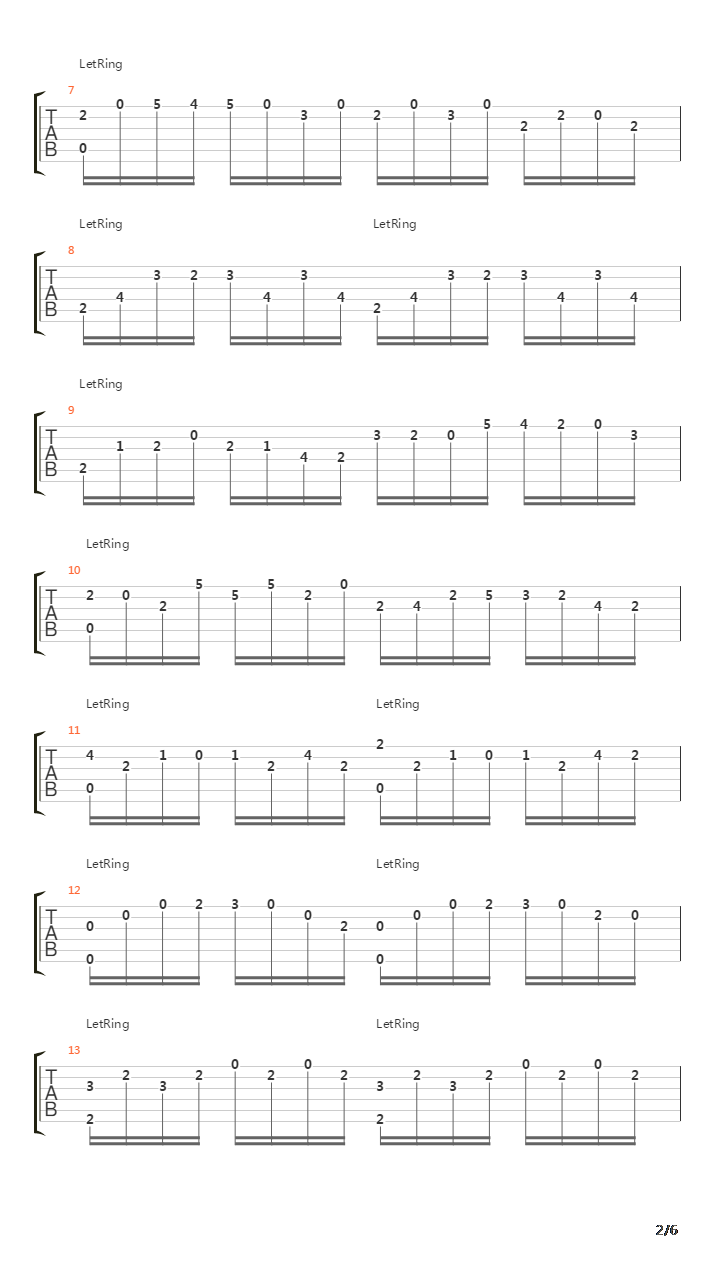 Prelude In D吉他谱