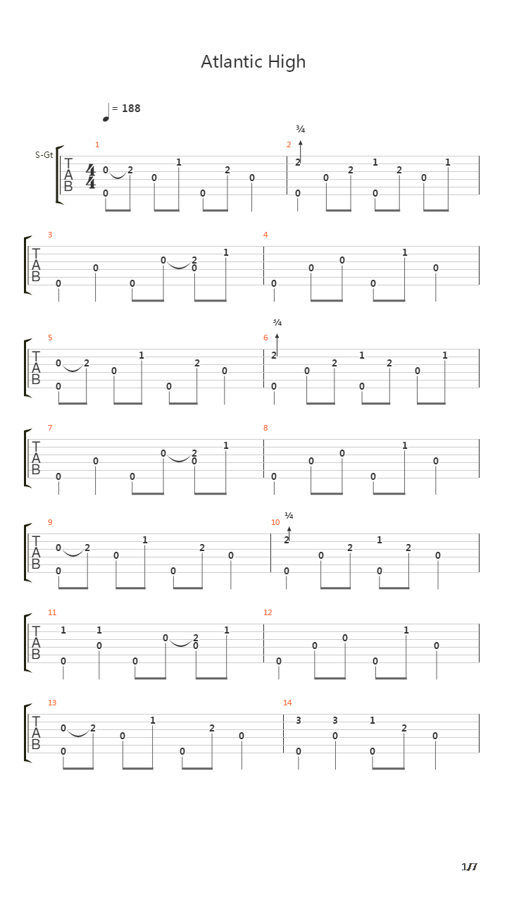 Atlantic High吉他谱