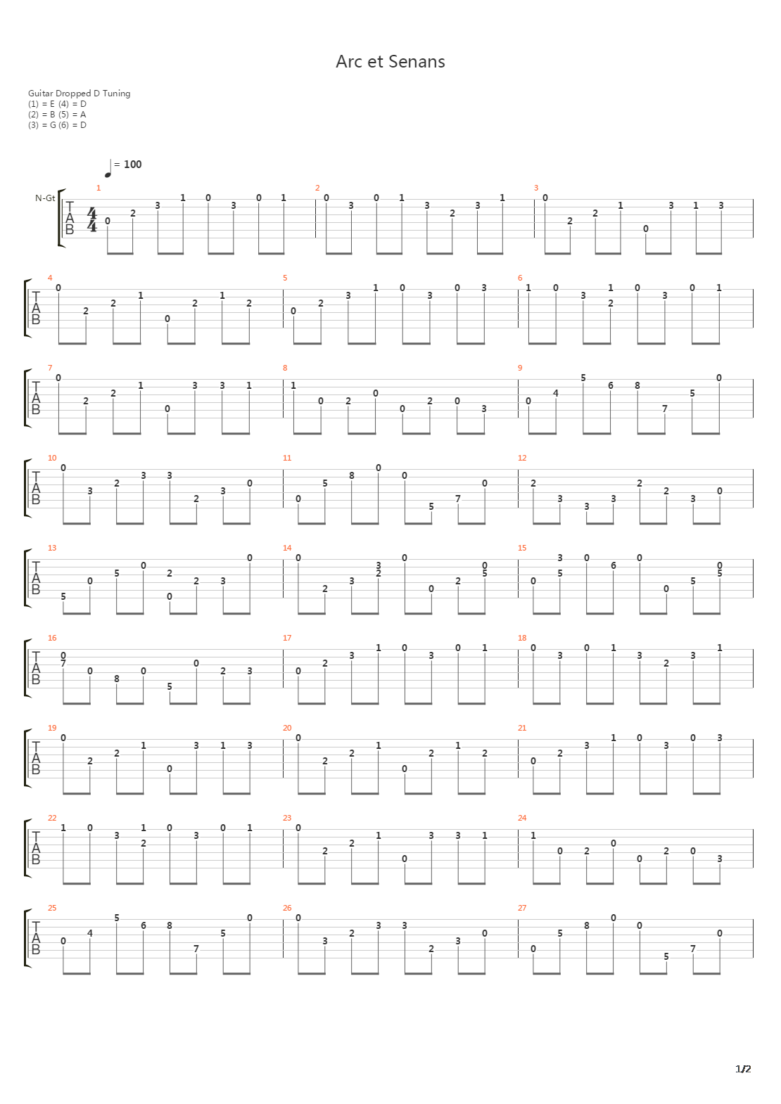 Arc Et Senans吉他谱