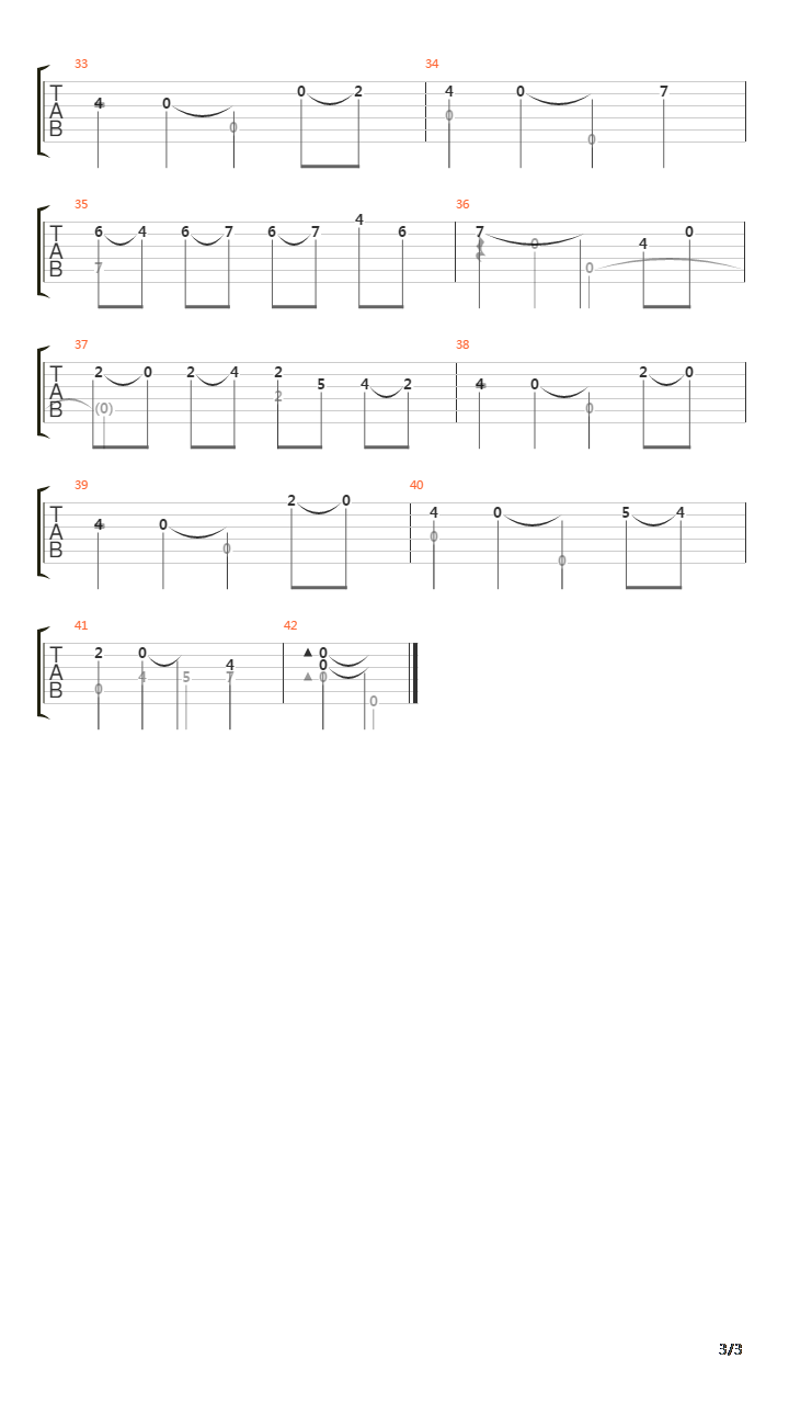 Bourree吉他谱