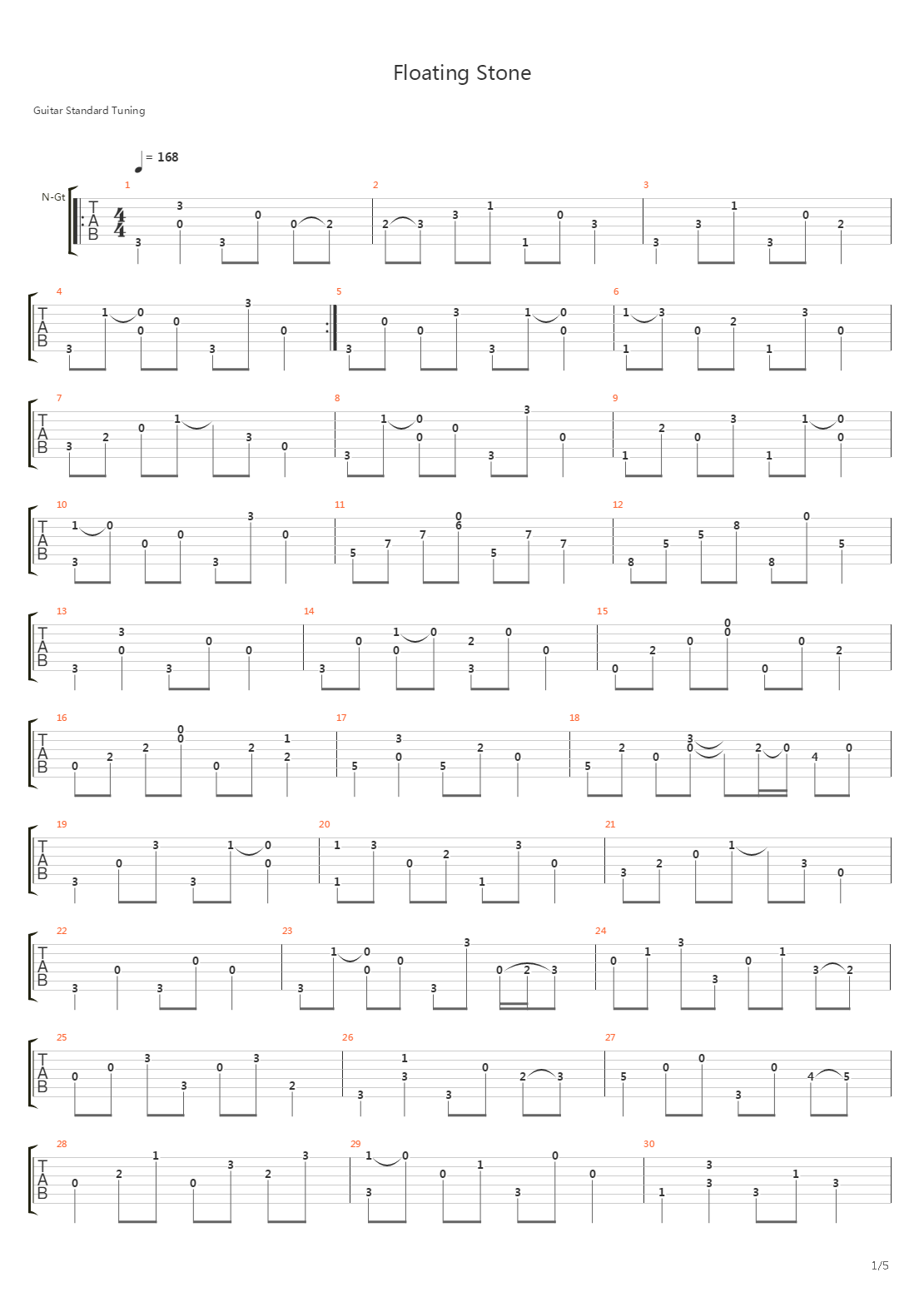 Floating Stone吉他谱