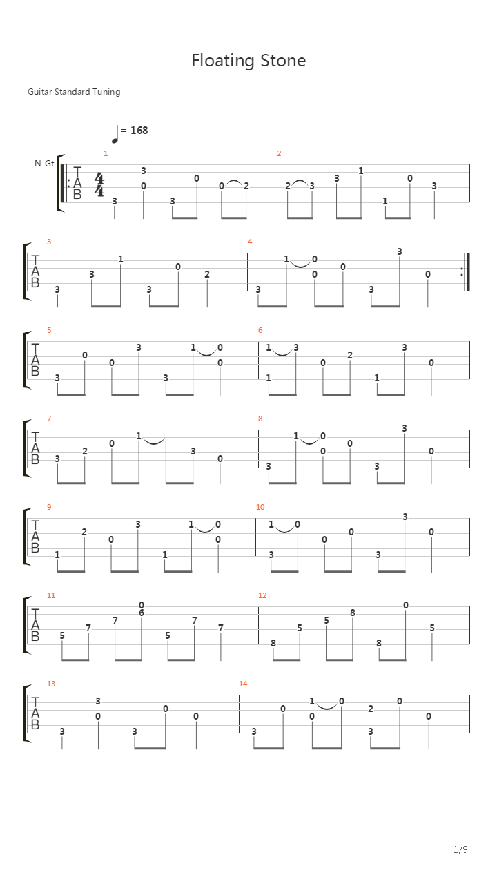 Floating Stone吉他谱
