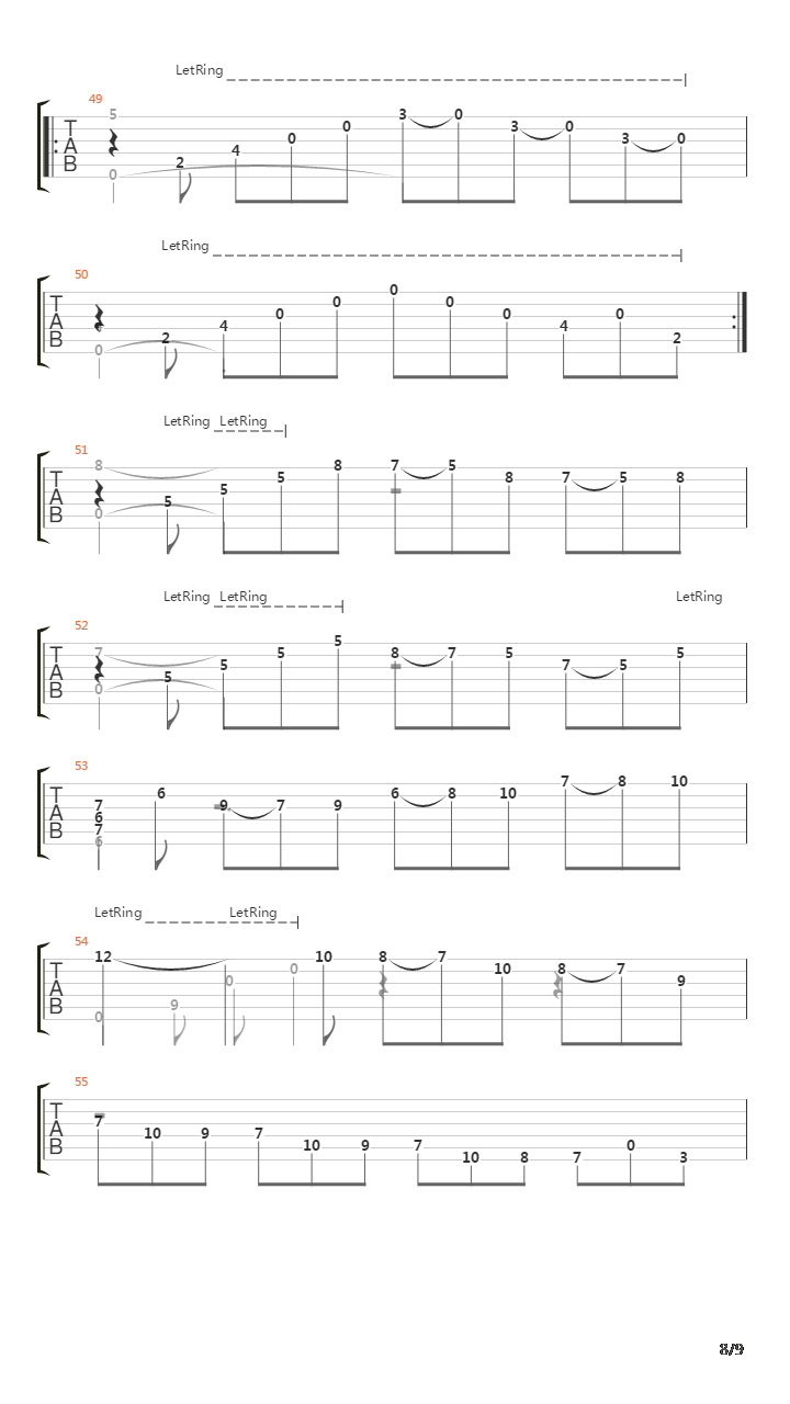 Danza In E Minor吉他谱