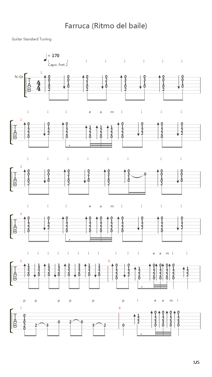 Farruca吉他谱
