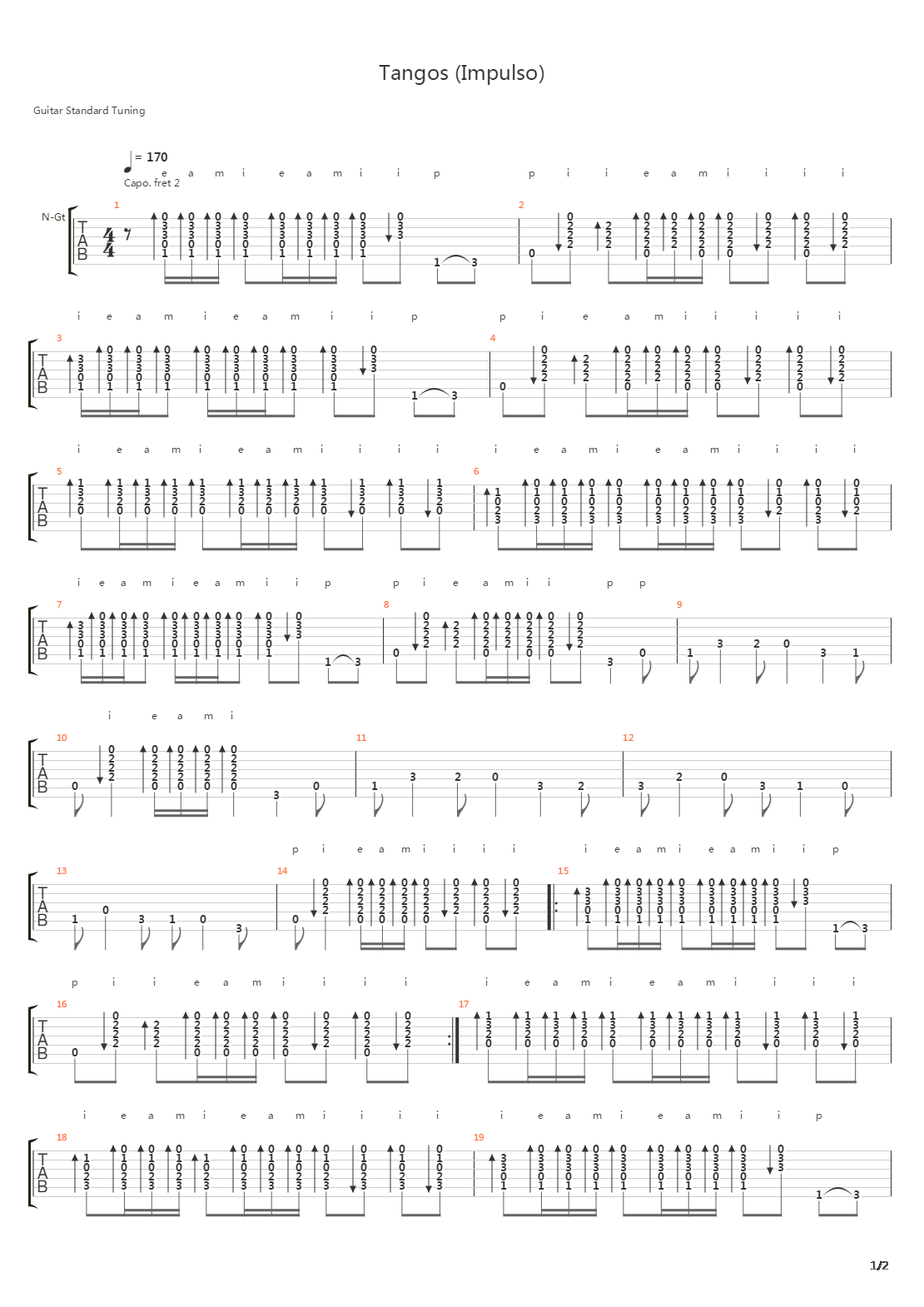 Tangos Impulso吉他谱
