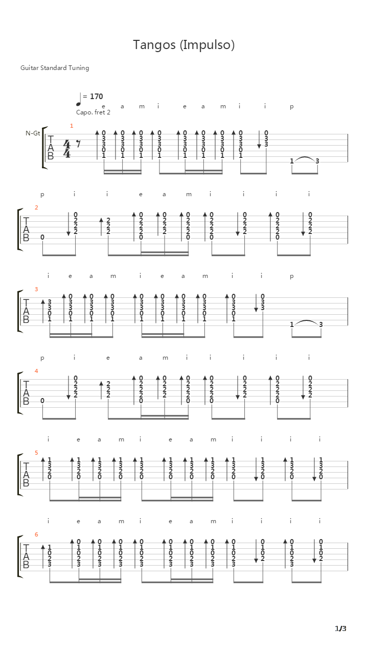 Tangos Impulso吉他谱